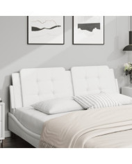 Coussin de tête de lit blanc 160 cm similicuir | Mobilier & Déco
