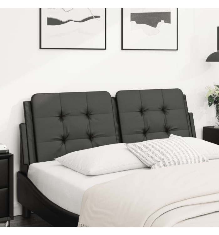 Coussin de tête de lit noir 140 cm similicuir | Mobilier & Déco