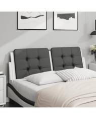 Coussin de tête de lit noir et blanc 140 cm similicuir | Mobilier & Déco