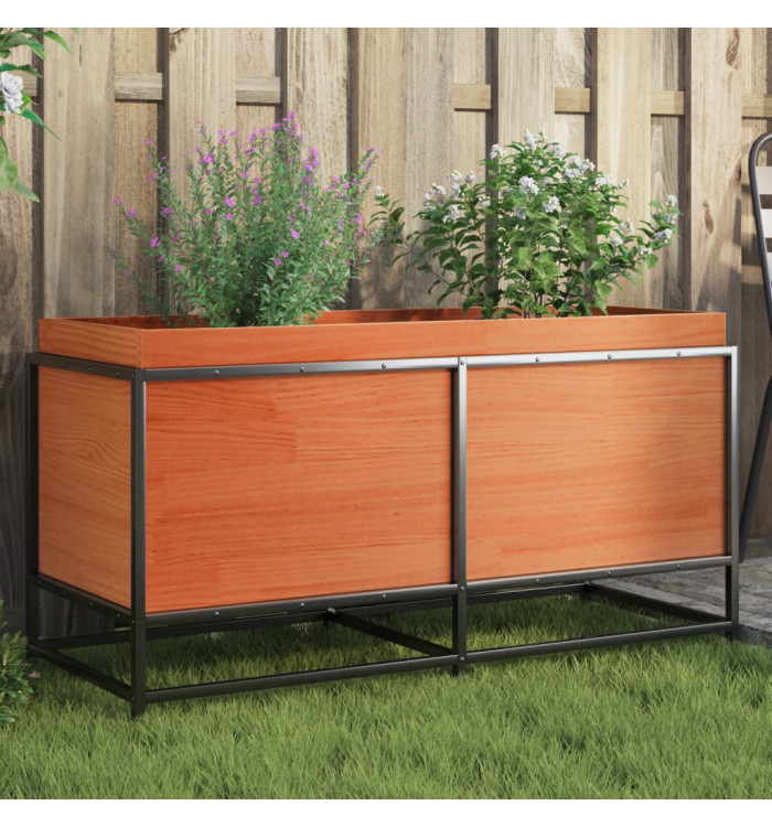 Jardinière cire marron 100x40x50 cm bois de pin massif | Mobilier & Déco