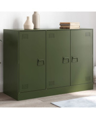 Buffet vert olive 99x39x73 cm acier | Mobilier & Déco