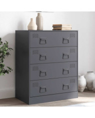 Buffet anthracite 67x39x83 cm acier | Mobilier & Déco