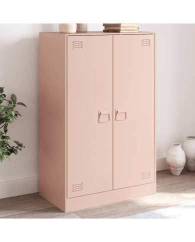 Buffet rose 67x39x107 cm acier | Mobilier & Déco