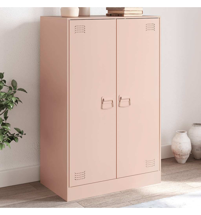 Buffet rose 67x39x107 cm acier | Mobilier & Déco