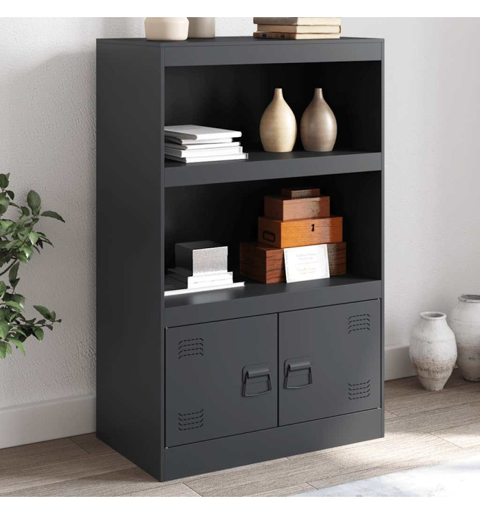 Buffet anthracite 67x39x107 cm acier | Mobilier & Déco