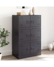 Buffet noir 67x39x107 cm acier | Mobilier & Déco