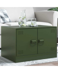 Table basse vert olive 67x50x44 cm acier | Mobilier & Déco