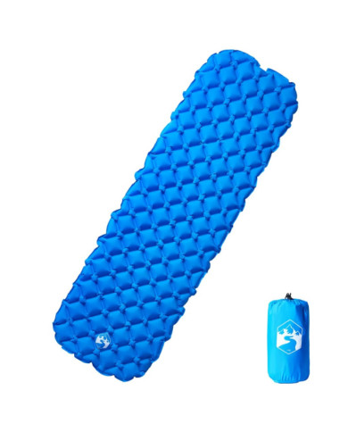 Matelas de camping gonflable 1 personne bleu 190x58x6 cm | Mobilier & Déco