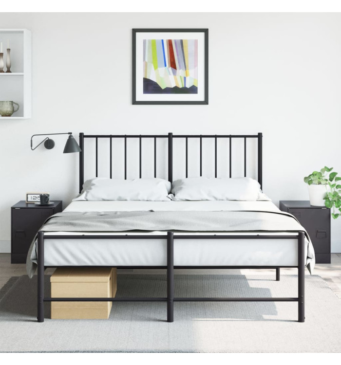 Tables de chevet 2 pcs noir 34,5x39x44 cm acier | Mobilier & Déco