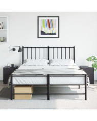 Tables de chevet 2 pcs noir 34,5x39x44 cm acier | Mobilier & Déco