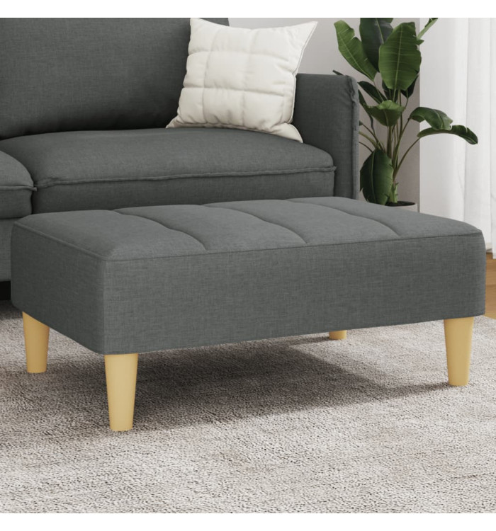 Repose-pied gris foncé 77x55x31 cm tissu | Mobilier & Déco