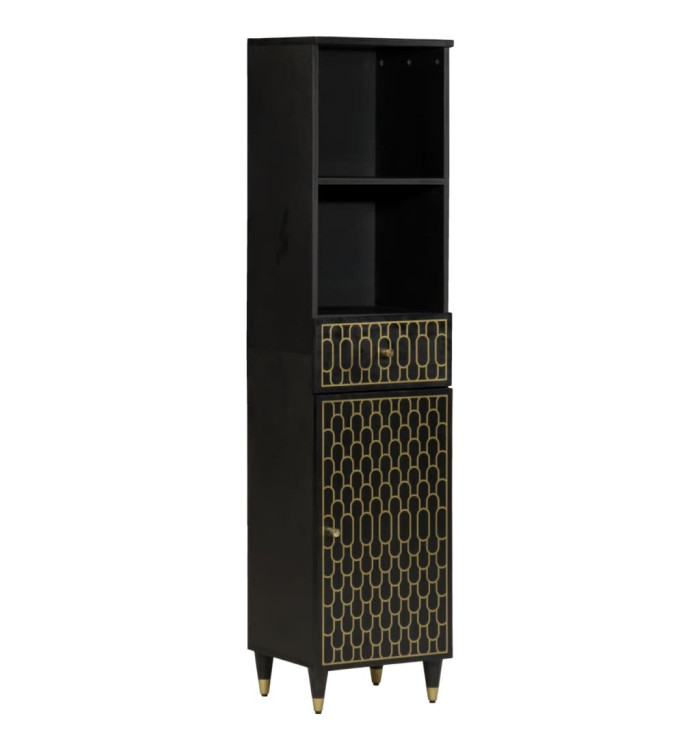 Armoire de salle de bain 38x33x160 cm bois massif de manguier | Mobilier & Déco