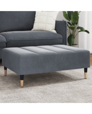 Repose-pied gris foncé 77x55x31 cm velours | Mobilier & Déco