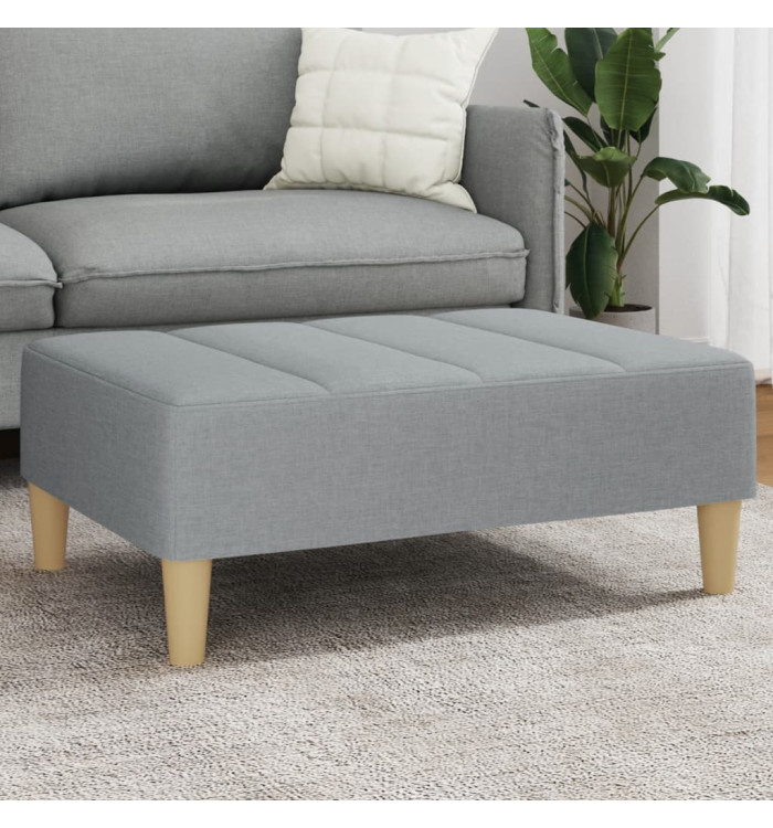 Repose-pied gris clair 77x55x31 cm tissu | Mobilier & Déco