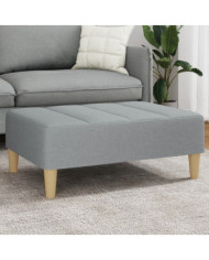 Repose-pied gris clair 77x55x31 cm tissu | Mobilier & Déco