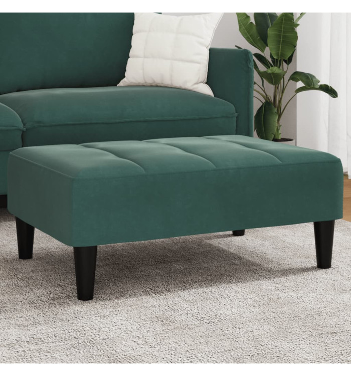 Repose-pied vert foncé 77x55x31 cm velours | Mobilier & Déco