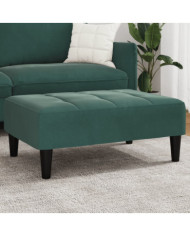 Repose-pied vert foncé 77x55x31 cm velours | Mobilier & Déco