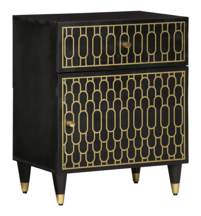 Table de chevet 50x33x60 cm bois de manguier massif | Mobilier & Déco