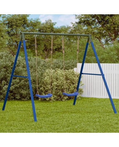 Cadre de balançoire extérieur et 4 crochets de suspension acier | Mobilier & Déco