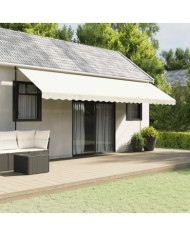 Tissu de remplacement de cantonnière d’auvent rayure crème 6 m | Mobilier & Déco