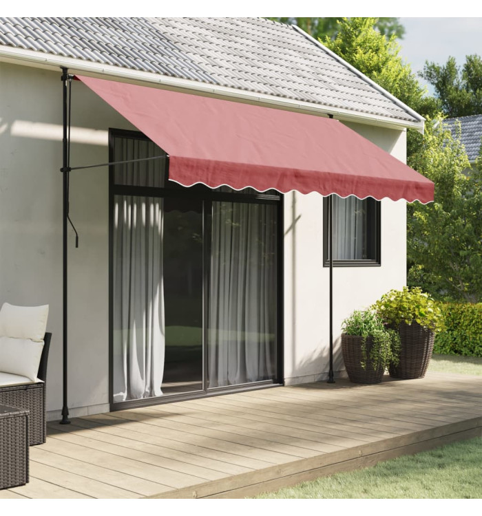 Tissu de remplacement de cantonnière d’auvent rayure bordeaux | Mobilier & Déco