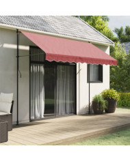 Tissu de remplacement de cantonnière d’auvent rayure bordeaux | Mobilier & Déco