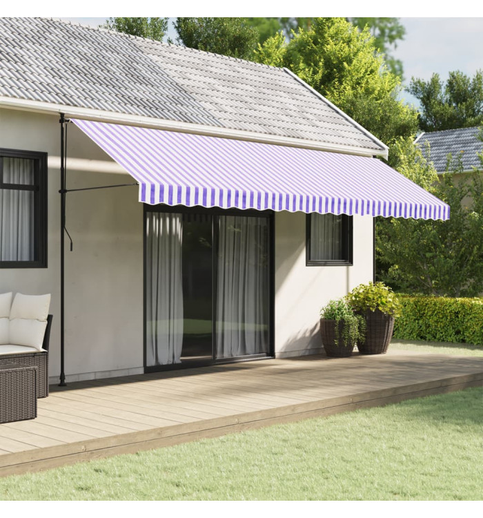 Tissu de remplacement de cantonnière d’auvent rayure bleu blanc | Mobilier & Déco