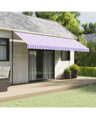 Tissu de remplacement de cantonnière d’auvent rayure bleu blanc | Mobilier & Déco