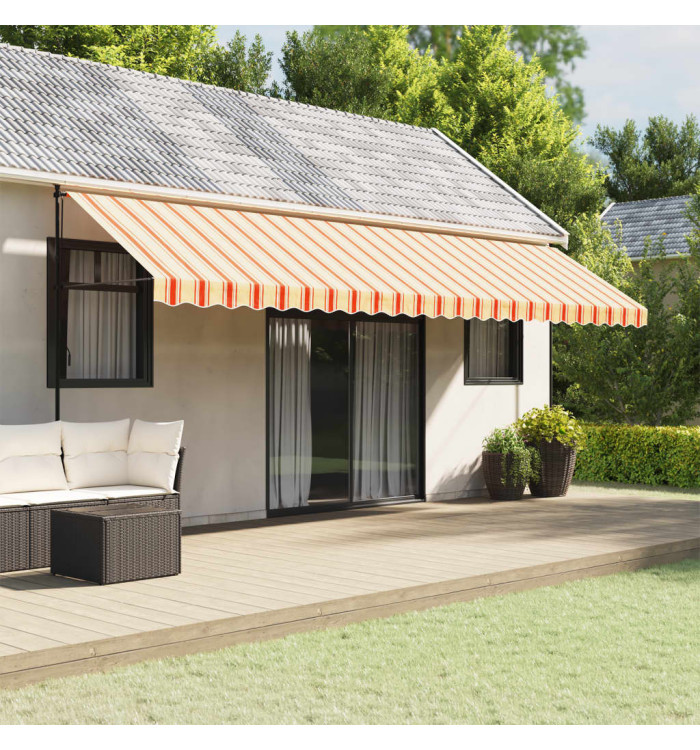 Tissu de remplacement de cantonnière d’auvent jaune orange 6 m | Mobilier & Déco