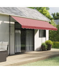 Tissu de remplacement de cantonnière d’auvent rayure bordeaux | Mobilier & Déco