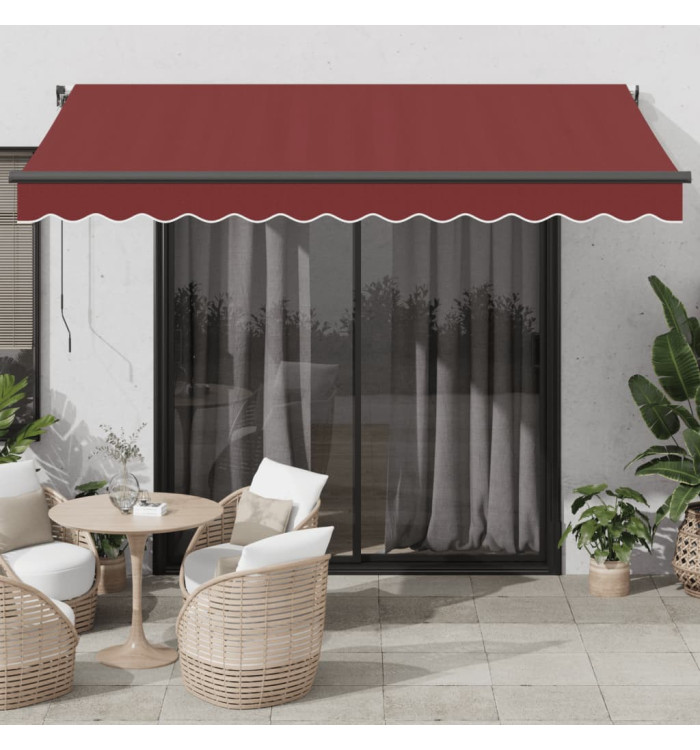 Auvent manuel rétractable bordeaux 350x250 cm | Mobilier & Déco
