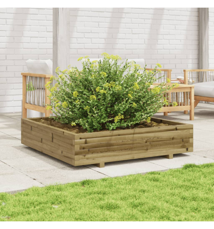 Jardinière 110x110x26,5 cm bois de pin imprégné | Mobilier & Déco