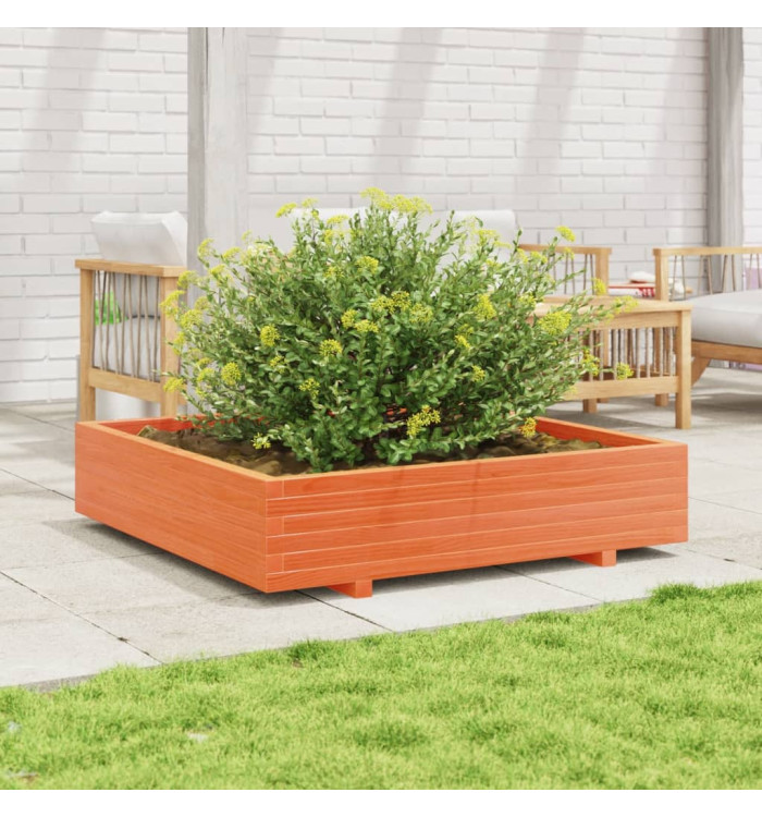 Jardinière cire marron 110x110x26,5 cm bois de pin massif | Mobilier & Déco