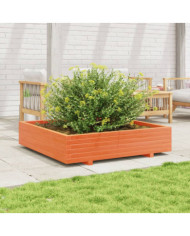 Jardinière cire marron 110x110x26,5 cm bois de pin massif | Mobilier & Déco