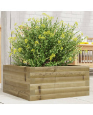 Jardinière 50x50x23 cm bois de pin imprégné | Mobilier & Déco