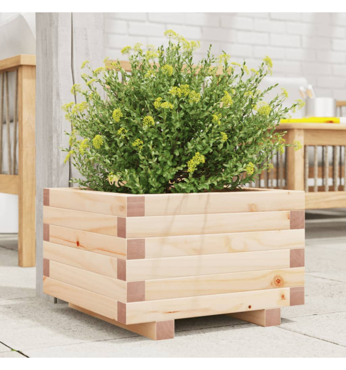 Jardinière 40x40x26,5 cm bois de pin massif | Mobilier & Déco