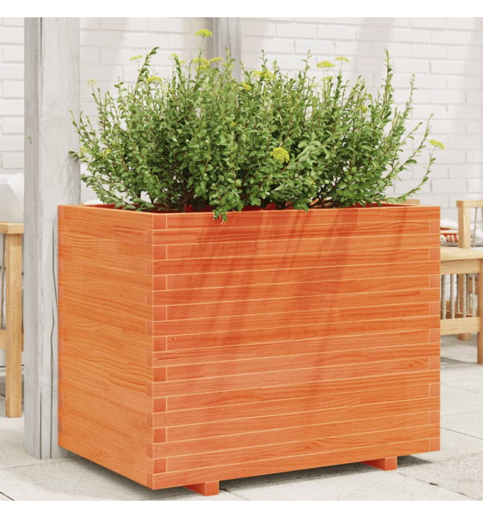 Jardinière cire marron 90x60x72 cm bois de pin massif | Mobilier & Déco