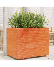 Jardinière cire marron 90x60x72 cm bois de pin massif | Mobilier & Déco