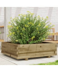 Jardinière 80x80x26,5 cm bois de pin imprégné | Mobilier & Déco