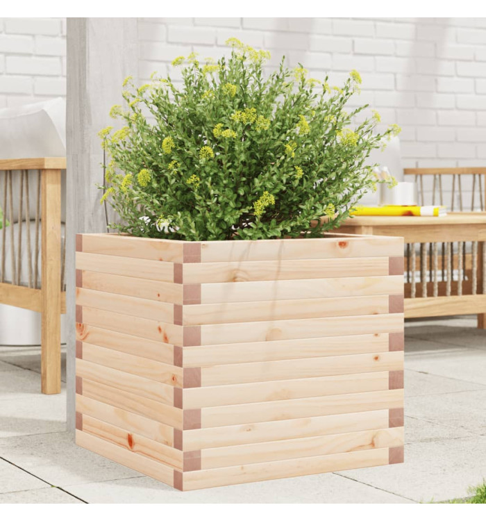 Jardinière 50x50x45,5 cm bois de pin massif | Mobilier & Déco