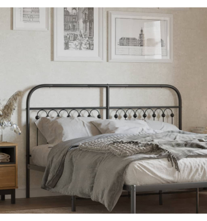 Tête de lit métal noir 160 cm | Mobilier & Déco