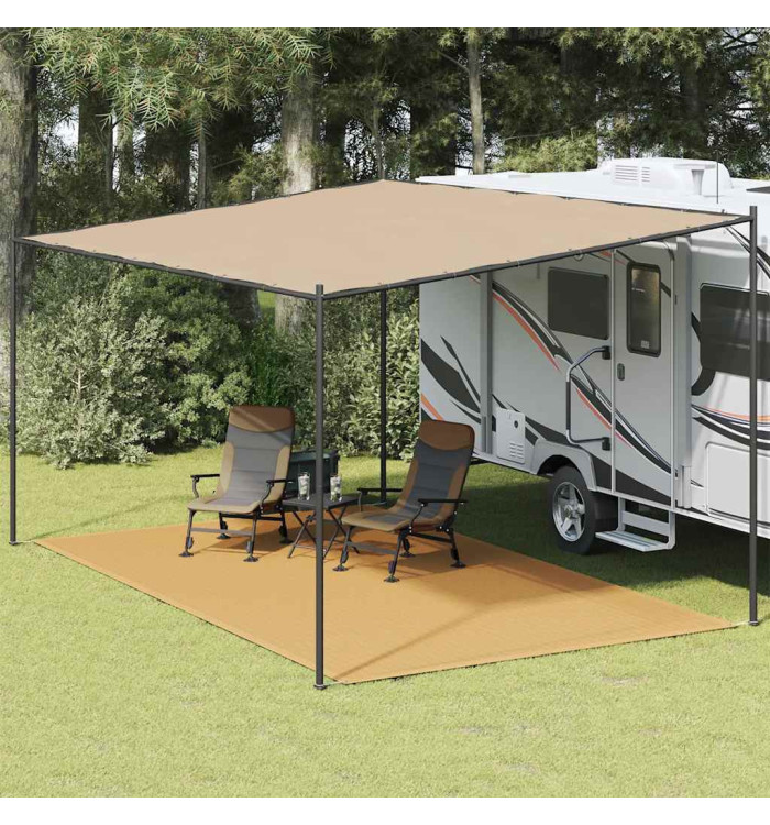Tapis de tente sable 300x500 cm PEHD | Mobilier & Déco