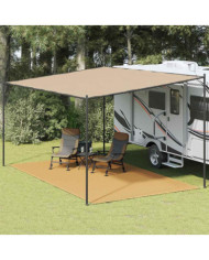 Tapis de tente sable 300x500 cm PEHD | Mobilier & Déco