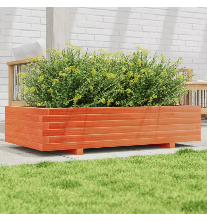 Jardinière cire marron 110x60x26,5 cm bois de pin massif | Mobilier & Déco