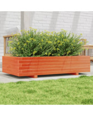 Jardinière cire marron 110x60x26,5 cm bois de pin massif | Mobilier & Déco