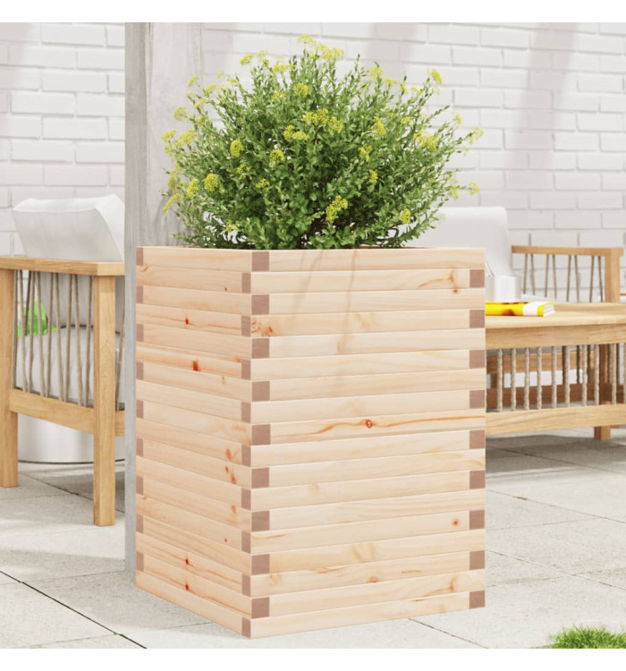Jardinière 50x50x68,5 cm bois de pin massif | Mobilier & Déco