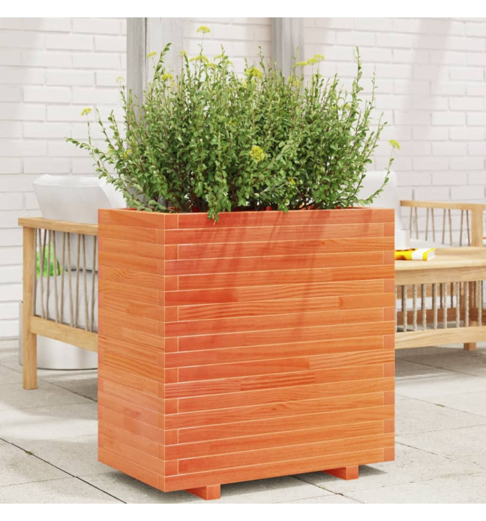 Jardinière cire marron 70x40x72 cm bois de pin massif | Mobilier & Déco