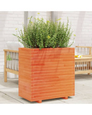 Jardinière cire marron 70x40x72 cm bois de pin massif | Mobilier & Déco