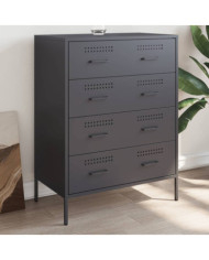Buffet anthracite 68x39x89 cm acier | Mobilier & Déco