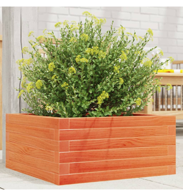 Jardinière cire marron 50x50x23 cm bois de pin massif | Mobilier & Déco